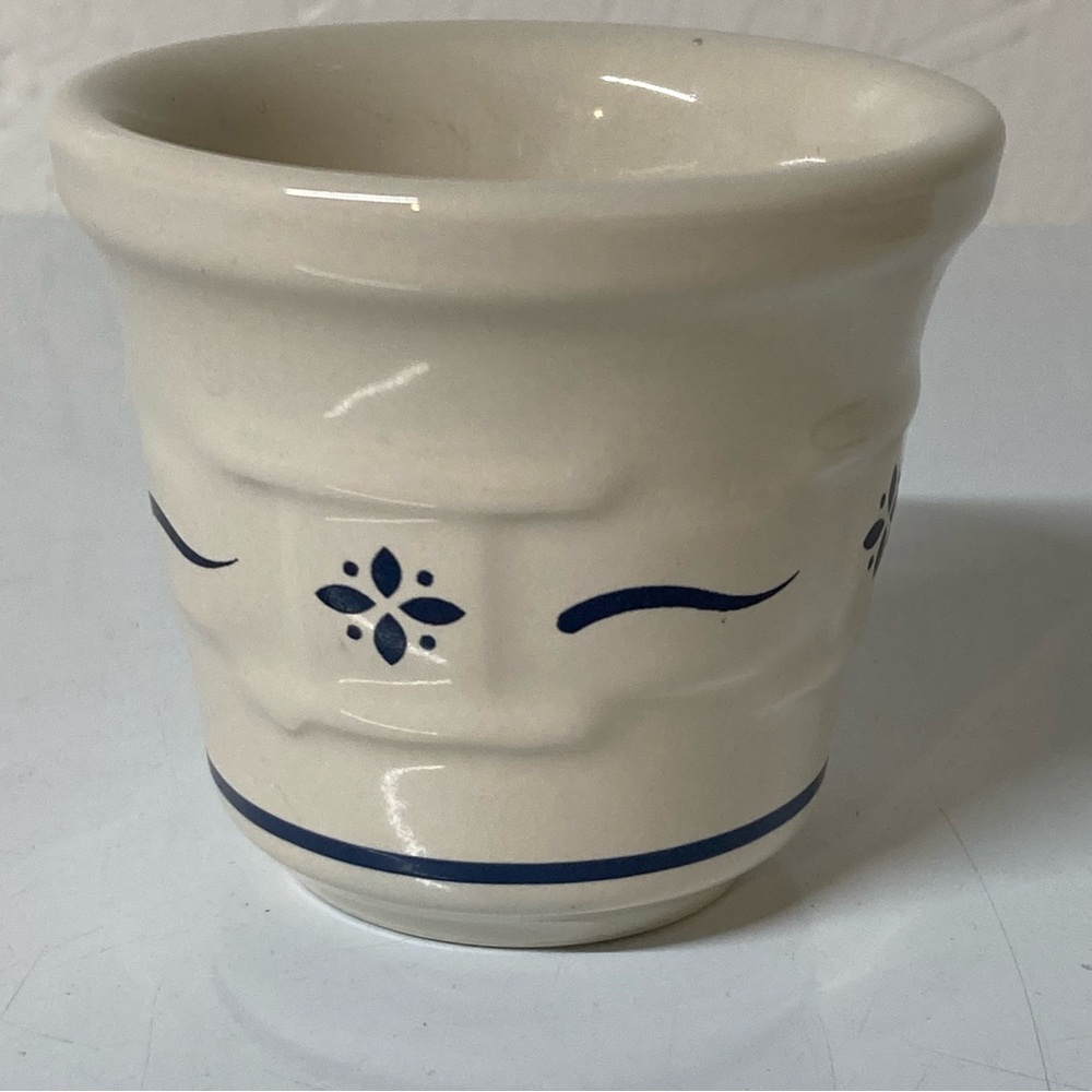 VTG Longaberger Woven Traditions Blue Toothpick Holder USA No Chips or Crazing